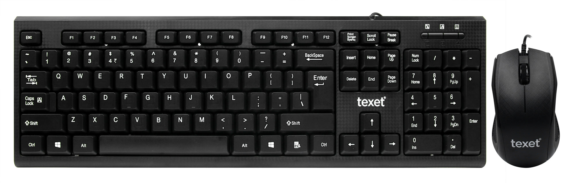 TEXET Wired Keyboard Mouse Combo
