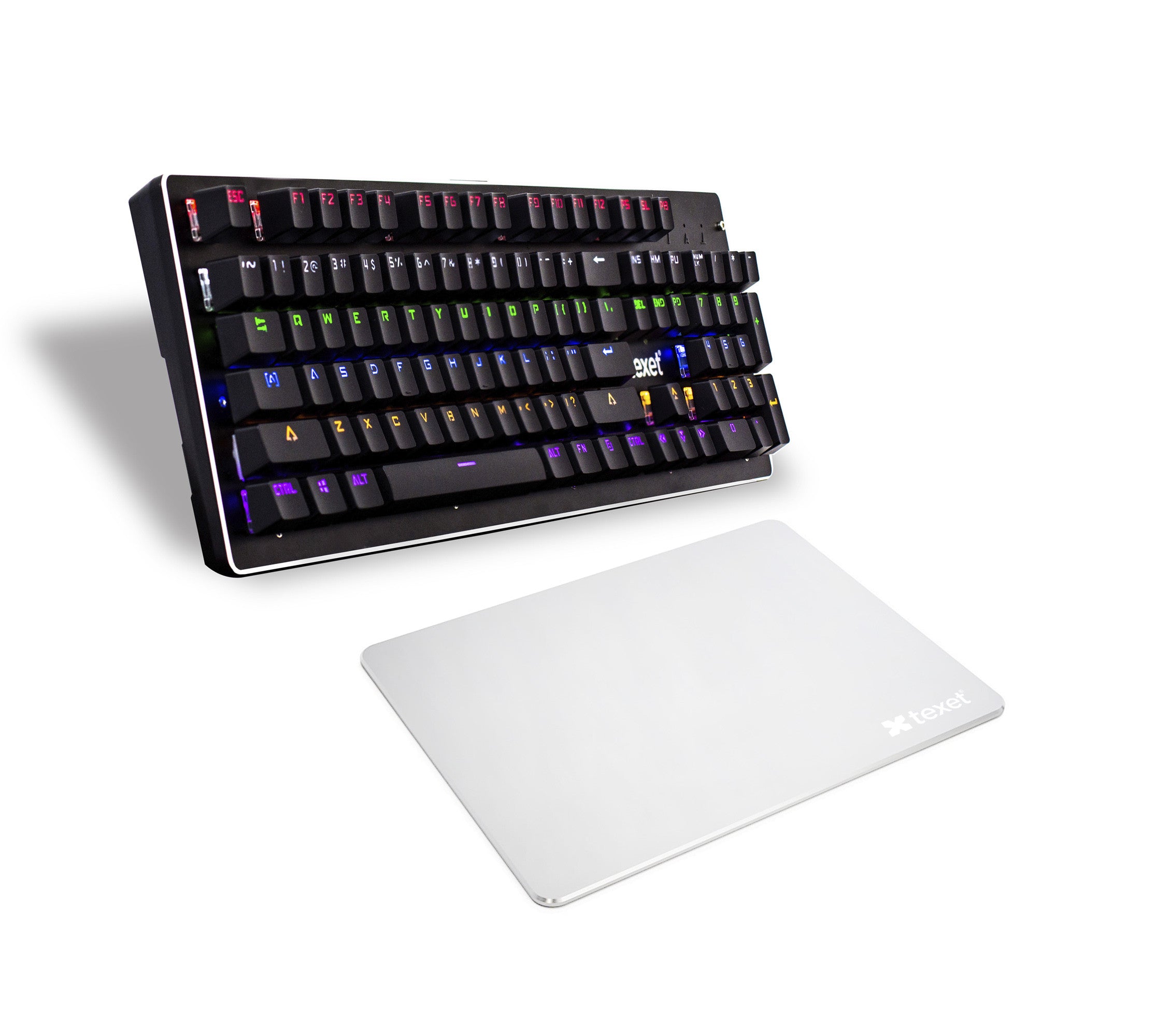 Mechanical Keyboard (104 Keys) & Aluminium Mouse Pad Combo