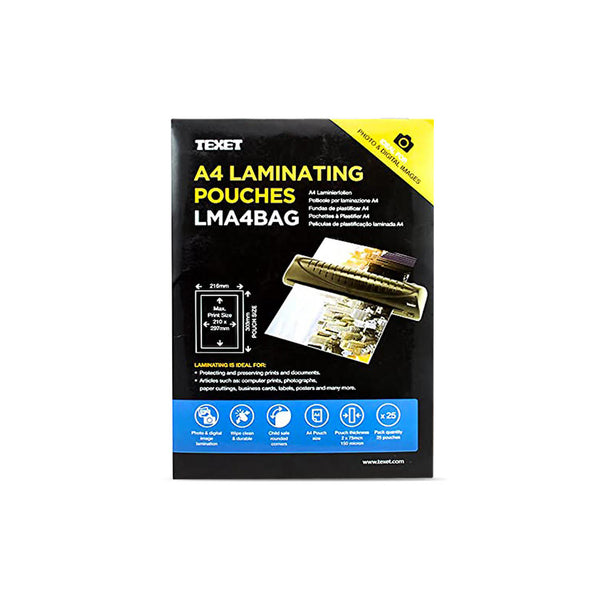 Glossy Finish Laminating Pouch Film (A4) TEXET